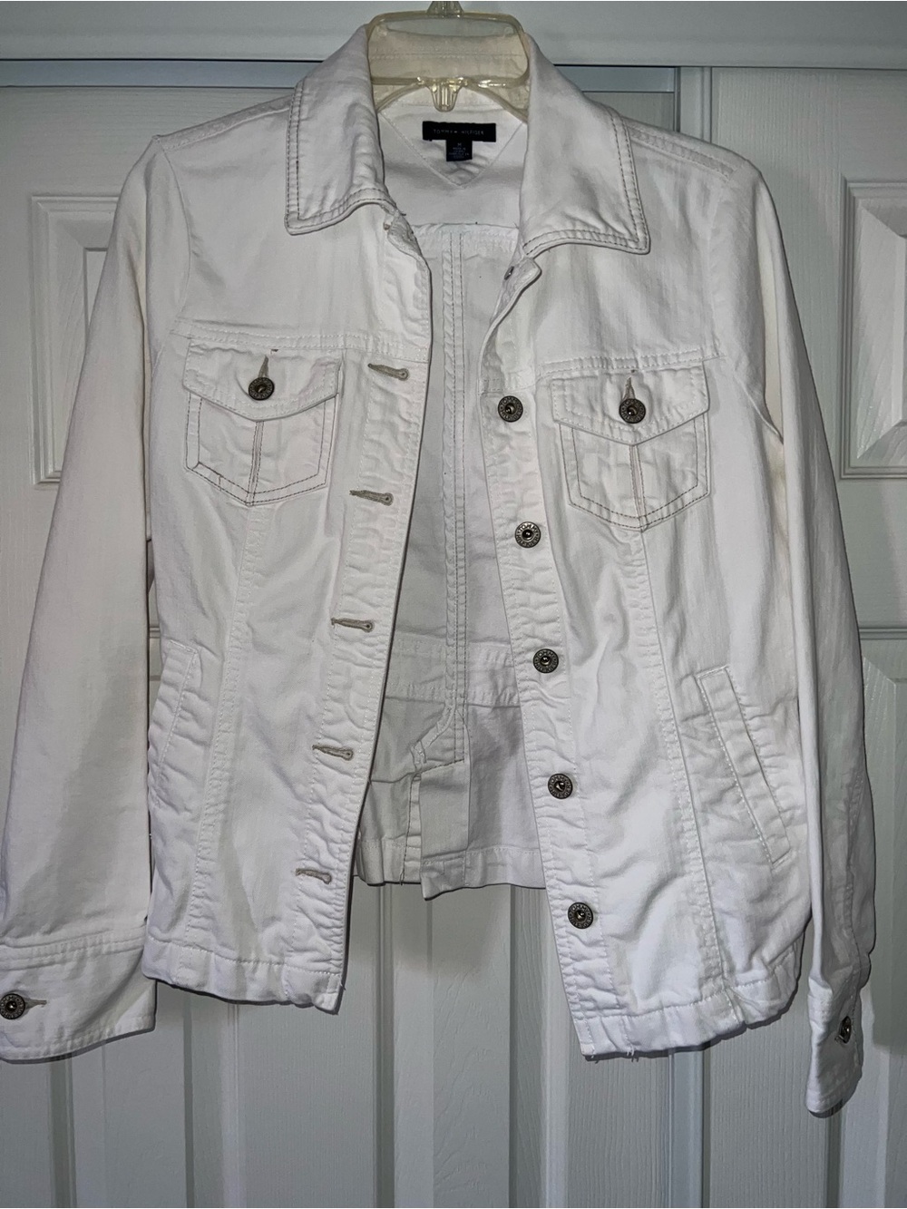 Tommy Hilfiger White Denim Jacket - Women's Jean Coat